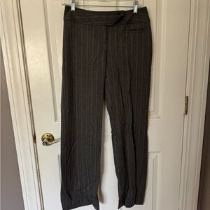 LOFT Charcoal Pinstripe Trousers